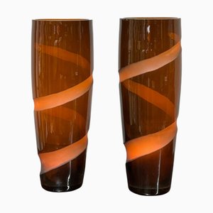 Murano Glass Vases from Seguso, Set of 2