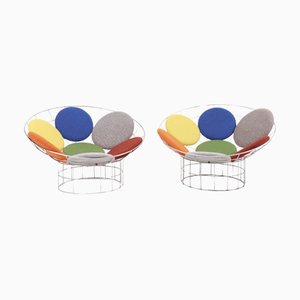 Set of Peacock Chairs by Verner Panton for Plus-Linje, 1960s
