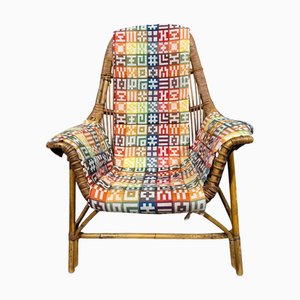 Wicker Jungle Armchair attributed to George Coslins for Gervasoni