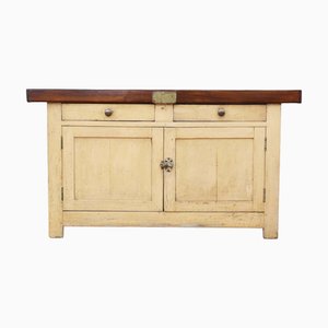 Antique French Butcher's Block Cupboard, 1890s