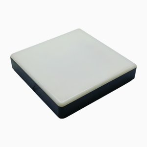 Lámpara de pared minimalista cuadrada de metal y acrílico, Italia, años 70