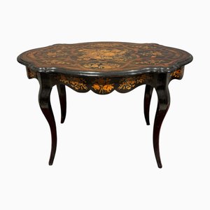 Vintage Inlaid Wood Desk