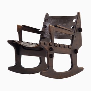 Rocking Chair by Angel Pazmiño for Muebles de Estilo, Ecuador, 1970s