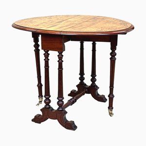 Victorian Walnut Baby Sutherland Table, 1890s