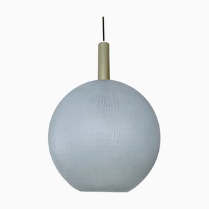 Große Mid-Century Glas Hängelampe von Doria Leuchten, 1950er