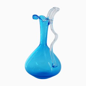 Caraffa in vetro di Murano blu di MadeForSoul