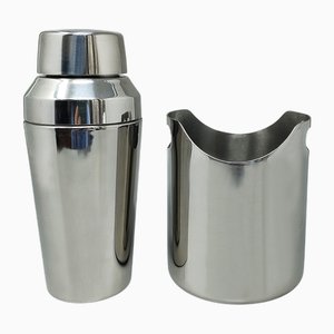 Cocktail Shaker with Ice Bucket from Motta, Italy, 1970s, Set of 2