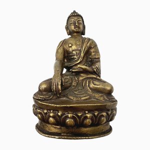 Ancient Bronze Statue of the Seated Buddha, 1940s