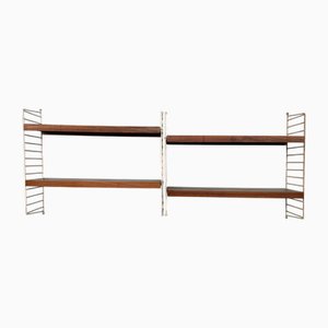 Wandbücherregale mit Regalen aus Palisander, Schweden, 1960er, 2er Set