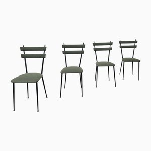 Italian Tweed Chairs, 1960s, Set of 4
