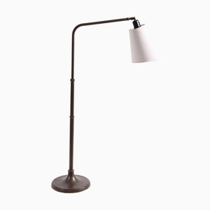 Danish Adjustable Brass Lamp, 1940s