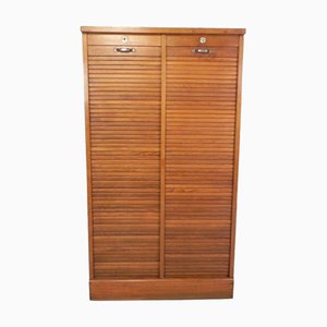 Oak Roller Shutter Box with 2 Shutters, 1930s