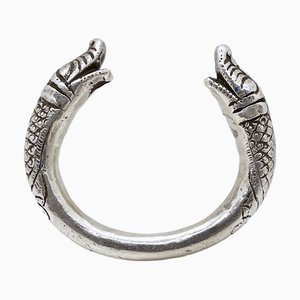 Bracelet Ancien Indien Makara Himachal Pradesh en Argent, Début des années 1900