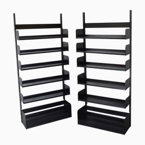 Industrielles Kongressmodell aus Metall mit Gestell aus schwarz lackiertem Metall von Lips Vago, 2er Set