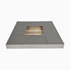 Ausenda Bar Coffee Table in Steel and Glass from New York Form, 1970s