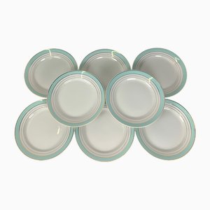 Assiettes Plates Régence de Lunéville, fin du 19ème Siècle, Set de 8