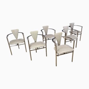 Postmodern Dining Chairs attributed to Belgo Chrom / Dewulf Selection, 1980s, Set of 6
