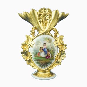 Large Empire Style Porcelain Vase attributed to Vecchia Parigi, France, Early 19th Century