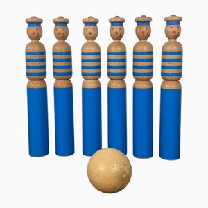 Marine Bowling Game attributed to Vilac, 1996, Set of 7