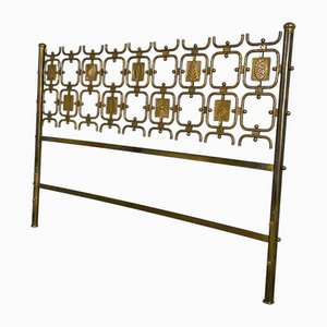 Mid-Century Italian Brass Headboard attributed to Osvaldo Borsani & Arnaldo Pomodoro for Atelier Borsani Varedo, 1950s