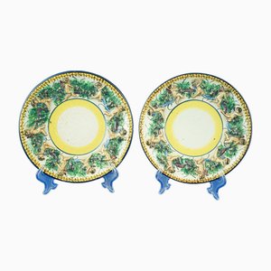 Keramik Teller von FACI, Italien, 1930er, 2er Set