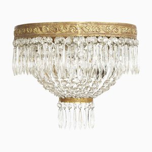 Plafonnier en Cristal, Italie, 1960s