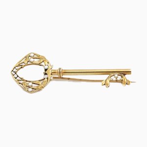 Art Nouveau Key Brooch