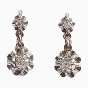 Art Deco Drop Diamond Earrings, Set of 2