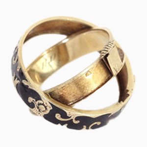 Enamel Mourning Secret Belt Ring