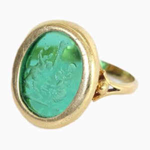 Antiker grüner Intaglio Ring
