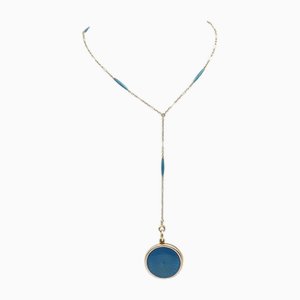 Enamel Photo Locket Necklace