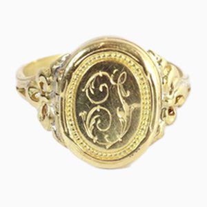 Anillo secreto de sello de oro