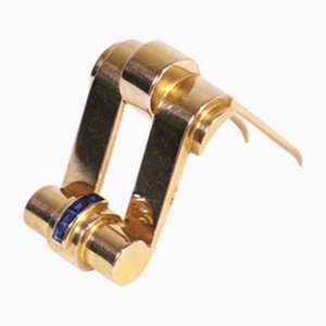 Französischer Saphir Revers Clip