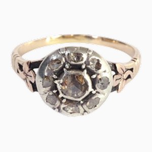 Circular 18 Karat Gold and Diamond Ring