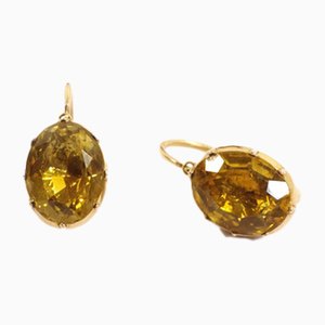 Georgian Citrine Earrings, Set of 2
