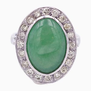 Vintage Jade und Diamant Ring