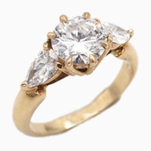18 Karat Gold and Diamond Engagement Ring