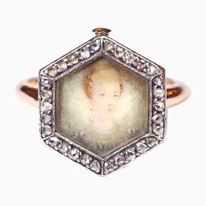 Georgischer Diamant-Porträtring