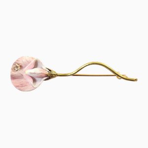 American Enamel Flower Brooch