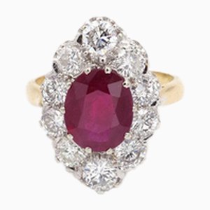 Burmese Ruby Marquise Ring