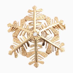 Vintage Schneeflocke Diamant Brosche