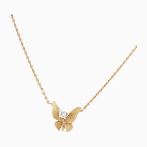 Vintage Diamant-Schmetterlings-Halskette