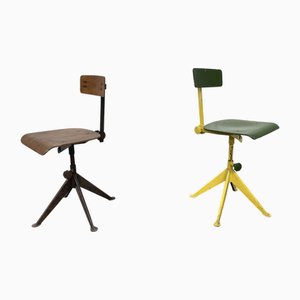 Chaises d'Atelier Quadripodes, 1950s, Set de 2