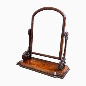 Victorian Burr Walnut Dressing Table Mirror, 1870s