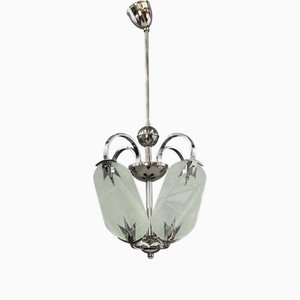 Art Deco Kronleuchter aus Chrom, 1930er