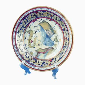 Large Ceramic Plate by Enzo Remigi for Gualdo Tadino, Italy, 1940s