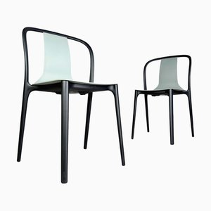Moss Grey Belleville Outdoor Chairs by Ronan and Erwan Bouroullec for Vitra, Set of 2