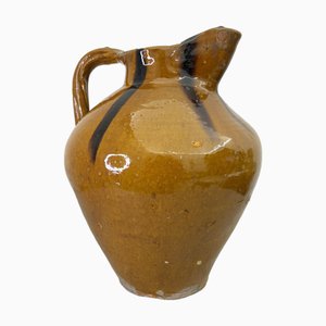Großer gestreifter Vintage Krug