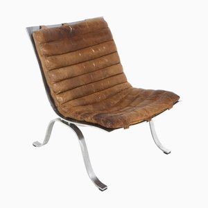 Ari Sessel aus Leder von Arne Norell, Schweden, 1960er