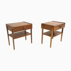 Teak Bedside Tables, Sweden, 1960s, Set of 2